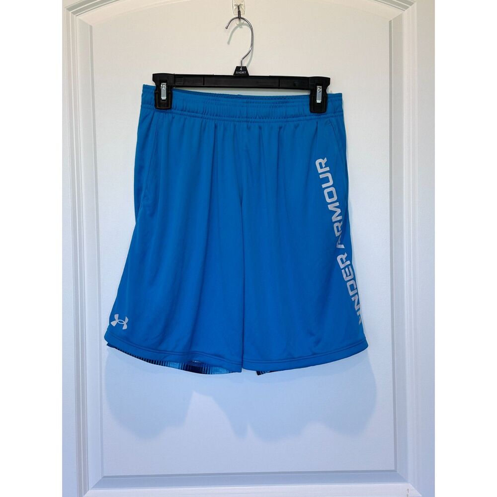 NWT Under Armour Stunt 3.0 Printed Shorts Blue Size Boys Large